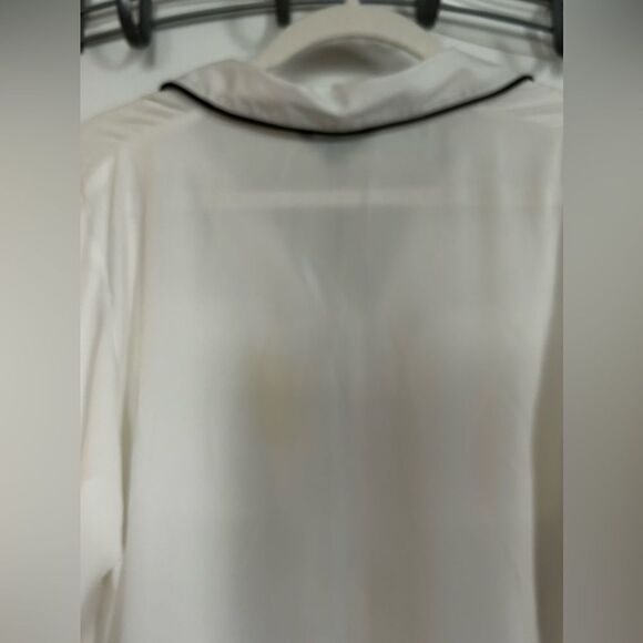 HaoDuoYi blouse women’s XL button down top black‎ white NWT - Picture 8 of 13